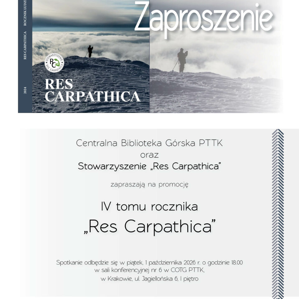 Krakowska promocja 4. tomu Rocznika Ludzi Karpat